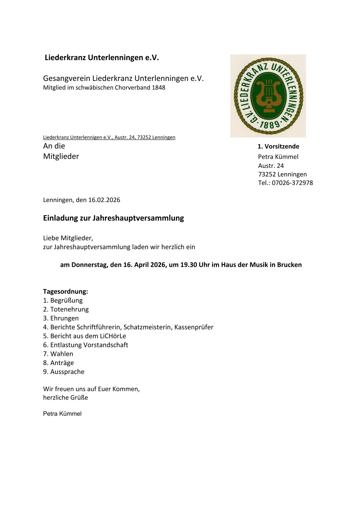 Einladung JHV 2026 04 16