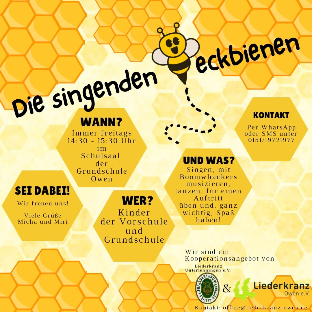 Singende Teckbienen Werbung 2023